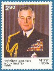 Stamp issued by the Government of India in the memory of The Earl Mountbatten of Burma